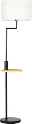 Produktbild von HOMCOM Stehleuchte, Stehlampe mit Ablage, 40 W Standlampe mit USB-Anschluss, Standleuchte für Wohnzimmer, Schlafzimmer, Stahl, Creme, Ø40 x 168 cm, exkl. Glühbirne