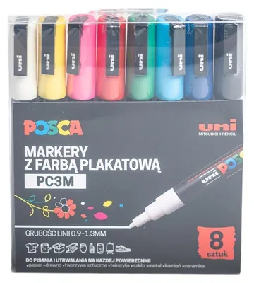 Immagine prodotto di Marcatori PC-3M 8 colori Posca Uni