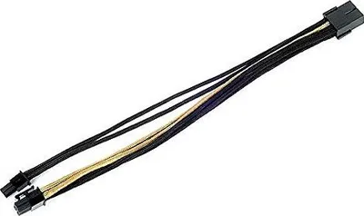 Obrázok produktu pre Silverstone SST-PP07-PCIBG, 0,25 m, PCI-E (6+2 pin), Samica, Čierna, Zlato