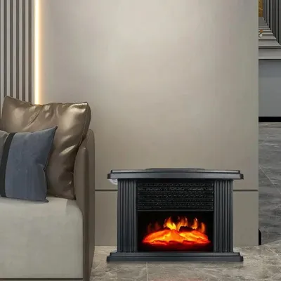 Obrázek produktu pro 3D plamenový ventilátorový ohřívač s dálkovým ovládáním Vnitřní elektrický krb Zimní ohřívač pro domácnost