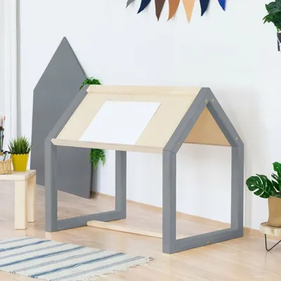 Produktbild von Children's Drawing House Table ART - Natural decor - Grey