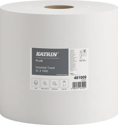Produktbild von Katrin Wischtuch Plus XL 4 481009 265mmx360m weiß 1.000Blatt