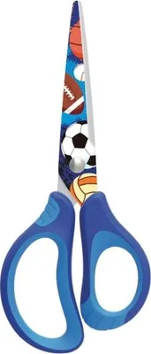 Obrázek produktu pro Školní nůžky KEYROAD Tattoo Soft - 15 cm, modré