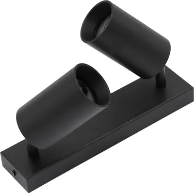 Zdjęcie produktu dla Reflektor sufitowy QUALIS czarny 2xGU10x40W metal wym:17x26x6cm IP20 IdeaLED