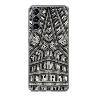 Produktbild von MuchoWow® Handyhülle Schutzhülle Hülle für Samsung Galaxy S21 Kunst - Schwarz - Weiß - Psychedelisch Silikon Softcase Handy Hülle - Softcase