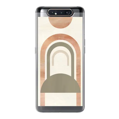 Produktbild von MuchoWow® Handyhülle Schutzhülle Hülle für Samsung Galaxy A80 Rosa - Grün - Abstrakt Silikon Softcase Handy Hülle - Schutzdeckel