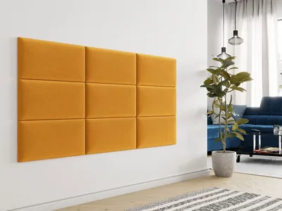 Obrázok produktu pre Čalúnený nástenný panel 60x30 PAG - žltý