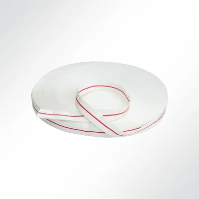 Produktbild von Lysel® Gurtband Polyester (PES) B: 50mm S: 3mm weiß Kennfaden 5000kg VE 7m