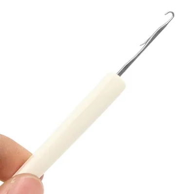 Hakenwerkzeug 14 cm, weiß, für 4,5 mm Strickmaschine
