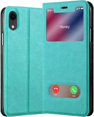 Produktbild von Cadorabo Schutzhülle für Apple iPhone XR Hülle in Türkis Handyhülle Book Case Cover Etui
