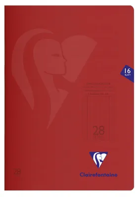 Produktbild von Clairefontaine S'coolbook A4 Lin. 28 rot 16BL