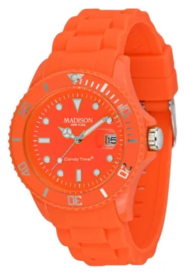 Immagine prodotto di Candy Time di Madison N.Y. Orologio Unisex U4503-51-1 arancio neon