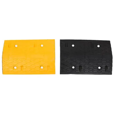 Produktbild von vidaXL Bodenschwelle Gelb & Schwarz 323x32,5x4 cm Gummi