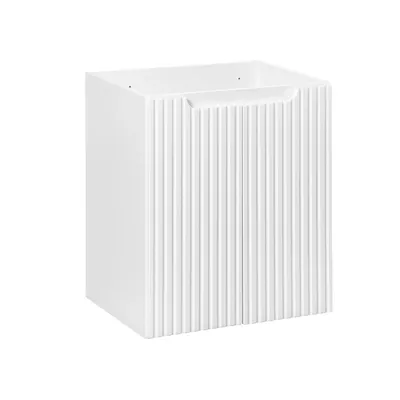 Zdjęcie produktu dla Szafka Łazienkowa Pod Umywalkę Biała Mat 50 Cm Nowoczesna Frezowana
