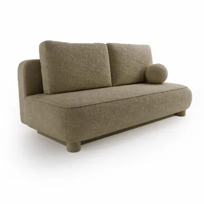 Produktbild von ANMIL Sofa VELA 209 × 96 x 96 cm – Schlafsofa mit Bettkasten in Hellbraun Stoff Quelle