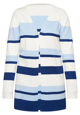 Produktbild von Mutha Damen Strick Jacke - weiß-blau-marineblau, M/L