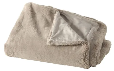 Kuscheldecke beige 150 x 200 cm aus Polyester
