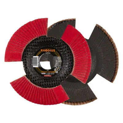 Produktbild von Rhodius 210647 VISION SPEED Flap disc Diameter 125 mm Bore diameter 22.23 mm Stainless steel 1 pc(s)