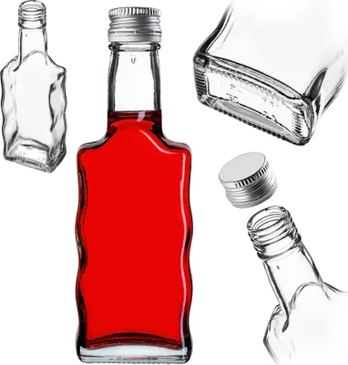 Produktbild von KADAX Glasflasche für Tinktur 200ml mit Silberverschluss 1St.