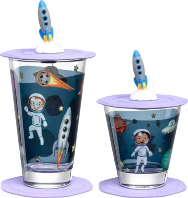 Produktbild von Leonardo BAMBINI Avventura Kinderbecher Weltall 215 ml & 300 ml 2er Set