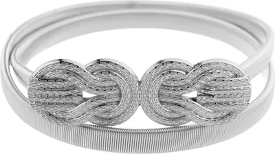 Produktbild von Elastisches Armband, Feder, versilbert
