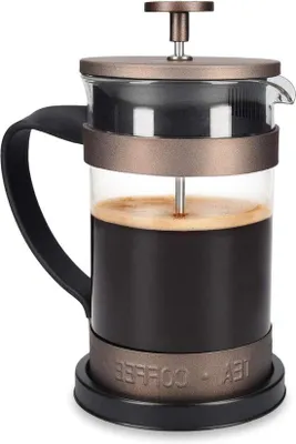 Obrázek produktu pro Kávovar a čajová konvice 0,6 l, nerezová ocel, hnědá, 15 cm