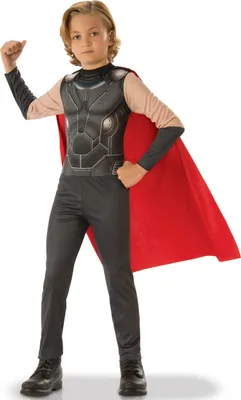 Produktbild von Thor-Kinderkostüm Linzenzkostüm Marvel grau-rot