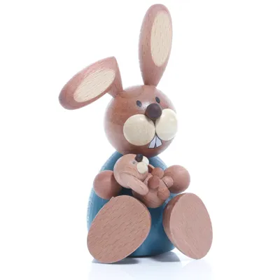 Produktbild von Osterartikel Osterhase mit Kind Höhe=11cm NEU