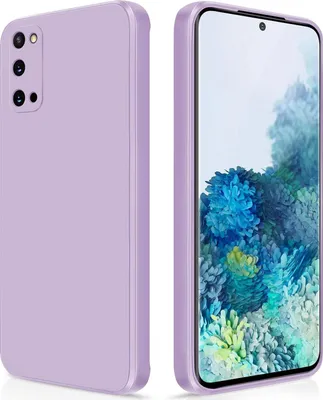 Produktbild von Silikon Hülle für Samsung Galaxy S20 Flüssigsilikon Dünn Gel Gummi Matt Kratzfeste Schutzhülle Lila