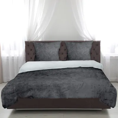 Produktbild von Bettwäsche 2-tlg "Cashmere Touch" ( Anthrazit ) -  - 1 Bettbezug 135x200cm + 1 Kissenbezug 80x80cm Bettdecken Set Reißverschluss