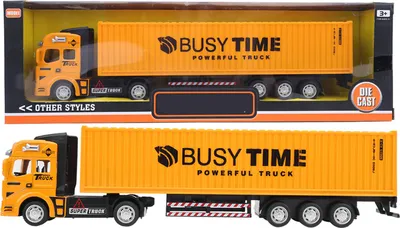 Produktbild von 1:48 Legierung Container LKW Modell Spielzeug Hoch Simulation Kinder Auto Spielzeug FahrzeugGelb