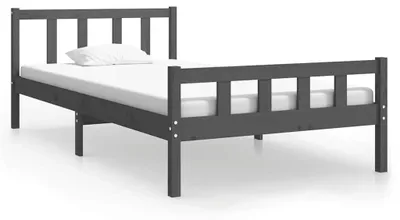 Immagine prodotto di vidaXL Letto in legno massiccio grigio 100x200 cm