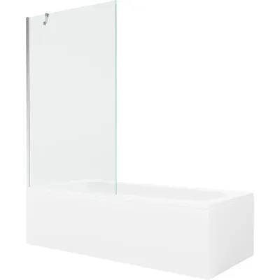 Obrázek produktu pro Mexen Vega obdélníková vana 170 x 70 cm s pláštěm 1-křídlovou zástěnou 100 cm, Průhledné, Chromovaná - 550117070X9510000001