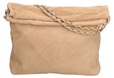 Immagine prodotto di Borsa a tracolla Lux Dames, in pelle scamosciata, con tracolla regolabile, prodotta in Italia