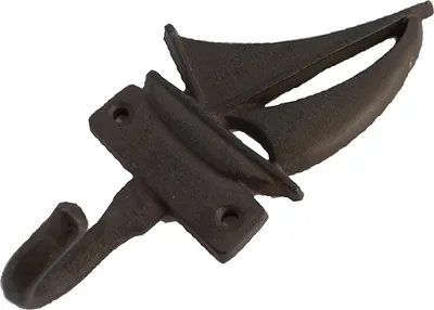 Produktbild von Maritimer Kleiderhaken Segelschiff aus Gusseisen 17 x 7,5 cm