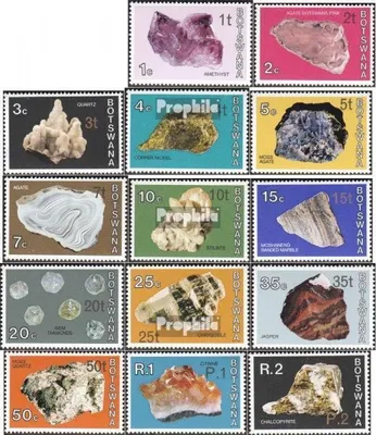 Produktbild von Briefmarken Botswana 1976 Mi 155-168 (kompl.Ausg.) postfrisch Freimarken