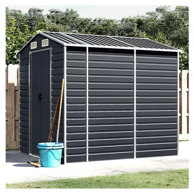 Produktbild von Gartenhaus Anthrazit 191x215x198 cm aus verzinktem Stahl, wasserfest
