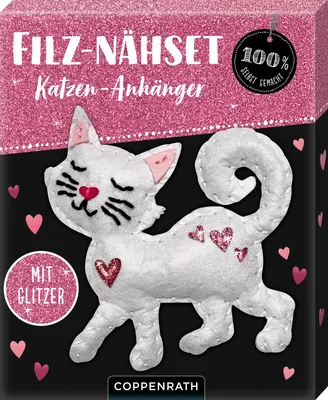 Produktbild von Coppenrath Verlag GmbH & Co.KG Filz-Nähset: Katzen-Anhänger (weiß) - 100% selbst gemacht 5