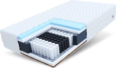 Produktbild von Matratze 180x200 cm EPINAL 7 Zonen H2 H3 Taschenfederkern HR-Schaum Kokos Höhe ca. 25 cm mit waschbarem Premium Bezug