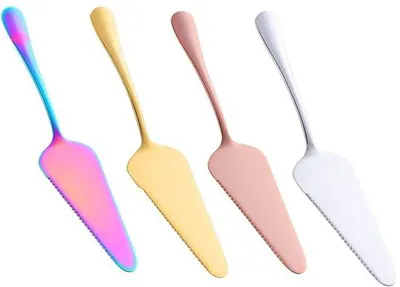 Produktbild von Ibenzoa® 4‑teiliges Tortenheber-Set aus Edelstahl – professionelle Servierheber mit ergonomischem Komfortgriff, fein gezahnte Kanten, spülmaschinenfest