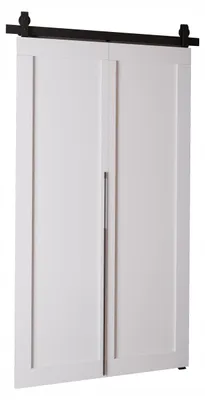 Produktbild von KierMoebel Schiebetür Komplettset QUDIO M1 Weiß 96x205x3,2 cm Wohnzimmer Schiebetür