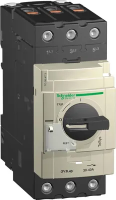 Obrázek produktu pro Schneider Electric GV3L40, Startér motoru, Černá, 50/60 Hz, -20 - 60 °C, -40 - 80%, 55 mm