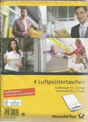 Produktbild von 4 Luftpolstertaschen 17 x 22,5 cm - haftklebend