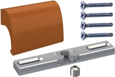 Produktbild von NAJDER Goldene Eiche Balkontürgriff Aluminium mit Balkontürschnapper Balkongriff Balkontürschnapper Balkon Terrassentürgriff  (Goldene Eiche ral. 8003)