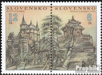 Produktbild von Briefmarken Slowakei 2002 Mi 433-434 Paar (kompl.Ausg.) postfrisch Bedeutende Bauwerke