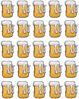 Obrázok produktu pre Blinky Brooch LED Light Beer Mug Shape Badge Bar Party Dekorácia 25 kusov (náhodná farba)