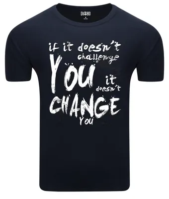 Produktbild von Diarbo Herren T-Shirt mit Motivationsdruck in Dunkelblau Gr.XL