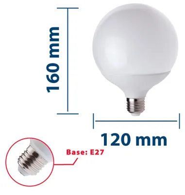 Image de Ampoule LED SMD Velamp G120 20 W E27 4000 K Blanc