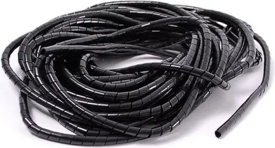 Productafbeelding van Kabelbindband in spiraalvorm, zonder merk, 4 mm, zwart, 10 meter