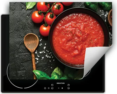 Produktbild von DarHaus Herdabdeckplatte 70x52 cm Anti Rutsch Matte Aufrollbar, Tomaten